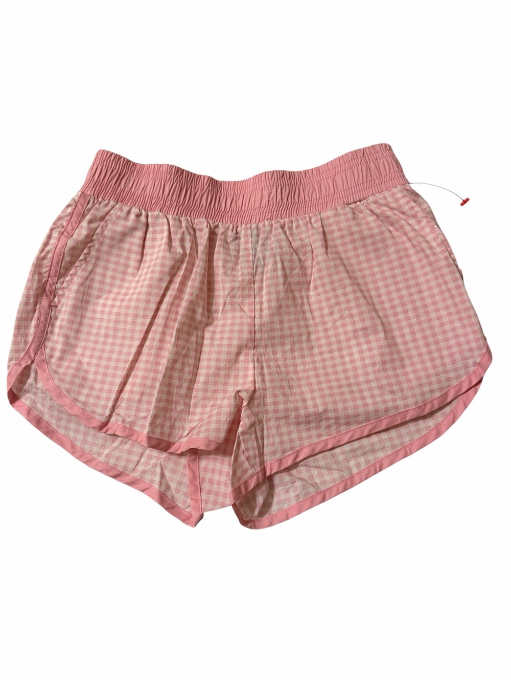 Rewash Los Angeles Pink Gingham Elastic Waist Shorts Loungewear 100% Cotton SML